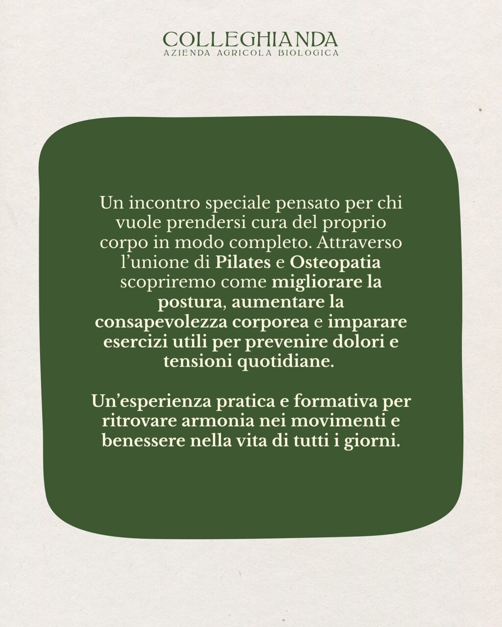 Instagram post from colleghianda. This post is in position 1.