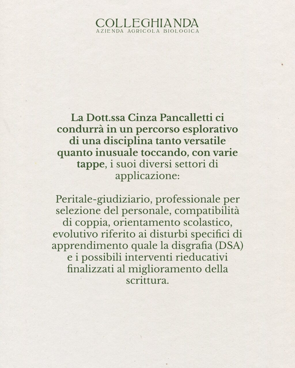 Instagram post from colleghianda. This post is in position 1.